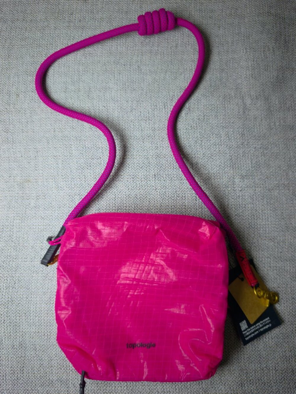Topologie Phone Sacoche Bag Pink Glazed Ripstop w/ 20mm Rope Strap Set